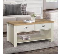 Highgate Coffee Table - 2 Drawer - Cream Painted