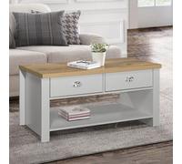 Highgate Coffee Table - 2 Drawer - Grey Painted