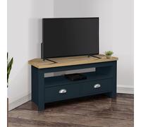 Highgate Corner TV Unit - 2 Drawer - Navy Blue Painted