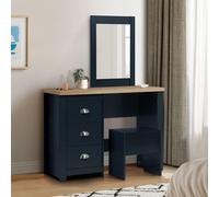 Highgate Dressing Set - 3 Drawer - Navy Blue Painted