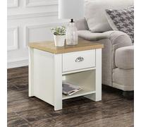 Highgate Lamp Table - 1 Drawer - Cream Painted