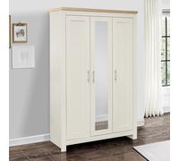 Highgate Mirror Wardrobe - 3 Door - Cream Painted