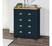 Highgate Navy Blue Painted 4 Drawer Chest