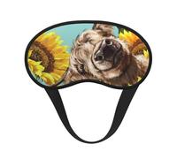 Highl and Cow with Sunflowers, Full Eye Covers Light Blocking Eye Masks Blackout Sleep Eye Muffs