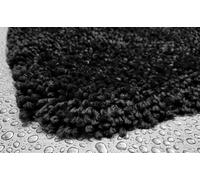 Highland Black/ Black Bath Rug Mat 55x65cm. Supersoft - Cozy