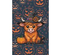 Highland Boo - Halloween Cow: Lined Notebook: Part of The Rebel Spooks Range