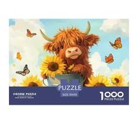 Highland Cattle 1000 Piece Jigsaw Puzzle For Adults Challenging Game Stress Relief Puzzle Cultivate The Spirit of Teamwork for Family Decorations 70x50cm/1000pcs