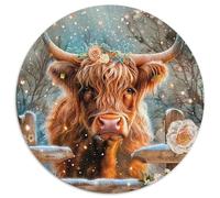 Highland Cattle 1000 Piece Jigsaw Puzzle For Adults Family Challenge Toys Stress Relief Puzzle Cultivate The Spirit of Teamwork for Men, Women, Elders, Seniors 1000pcs (67.5x67.5cm)