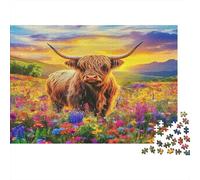 Highland Cattle 1000 Piece Jigsaw Puzzle with Perfect Snap Fit Favourites Jigsaw As A Brain Training Puzzle for Wall Decoration And Gifts 52x38cm/1000pcs