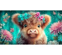 Highland-cattle 1000 Piece Jigsaw Puzzles for Adults Family Challenge Toys Jigsaw Puzzle Home Decoration for Adults and Kids Age 12 Years Up 75x50cm/1000pcs