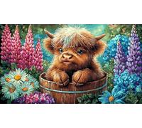 Highland-cattle 1000 Pieces Jigsaw Puzzles for Adults Challenging Game Jigsaw Puzzle Home Decors for Family Decorations 38x52cm/1000pcs