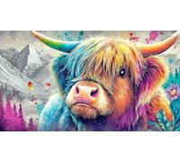 Highland-cattle 1000 Pieces Jigsaw Puzzles for Adults Educational Games Jigsaw Puzzle Home Decoration for The Whole for Women, Gifts for Men 38x52cm/1000pcs