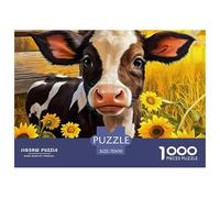 Highland Cattle 1000 Pieces Jigsaw Puzzles For Adults Educational Games Stress Relieving Entertainment Cultivate The Spirit of Teamwork for Family Decorations 70x50cm/1000pcs