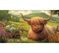 Highland-cattle 1000 Pieces Recycled Paper Jigsaw Puzzle Impossible Hard Difficult Educational Games for The Whole for Women, Gifts for Men 38x26cm/1000pcs