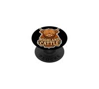 Highland Cattle Cow Scottish Farmer Gift Coo PopSockets Adhesive PopGrip