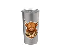 Highland Cattle Cow Scottish Farmer Gift Coo Stainless Steel Insulated Tumbler