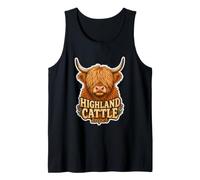 Highland Cattle Cow Scottish Farmer Gift Coo Tank Top