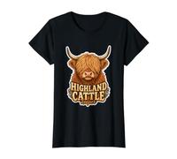 Highland Cattle Cow Scottish Farmer Gift Coo Value Graphic T-Shirt