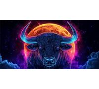 Highland Cattle Diamond Art Kits Adults, Paint by Numbers for Adults Animal Pattern with Full Square Drill Canvas, 5D Diamond Painting Beginner Gem Art Kits for Home Wall Room Decor, 20x40 In,Model210