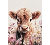 Highland Cattle Diamond Painting Kits for Adults Beginners, 5D Animal Diamond Art Kits for Kids, DIY Full Drill Gem Embroidery Crystal Art, Cross Stitch Hobbies for Adults Women, Decor 60X80cm A-30