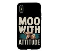 Highland Cattle Fan Adorable Shaggy Cows and Rustic Charm Case for iPhone X/XS