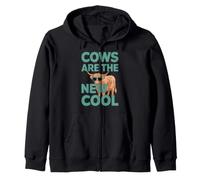 Highland Cattle Fan Adorable Shaggy Cows and Rustic Charm Zip Hoodie