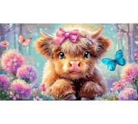 Highland-cattle Jigsaw Puzzles 1000 Pieces Fun and Challenging Family Game Puzzle Game Great Gift Idea for The Whole for Women, Gifts for Men 70x50cm/1000pcs