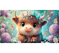Highland-cattle Jigsaw Puzzles 1000 Pieces Fun and Challenging Family Game Puzzle Game Great Gift Idea for The Whole for Women, Gifts for Men 38x26cm/1000pcs