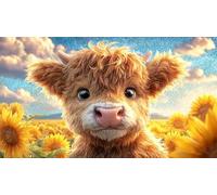 Highland-cattle Jigsaw Puzzles 1000 Pieces Fun and Challenging Family Game Puzzle Game Great Gift Idea for The Whole for Women, Gifts for Men 38x26cm/1000pcs