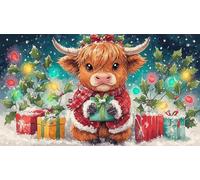 Highland-cattle Jigsaw Puzzles 1000 Pieces Fun and Challenging Family Game Puzzle Game Great Gift Idea for The Whole for Women, Gifts for Men 38x52cm/1000pcs