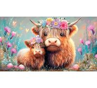 Highland-cattle Jigsaw Puzzles 1000 Pieces Fun and Challenging Family Game Puzzle Game Great Gift Idea for The Whole for Women, Gifts for Men 70x50cm/1000pcs