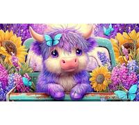 Highland-cattle Jigsaw Puzzles 1000 Pieces Fun and Challenging Family Game Puzzle Game Great Gift Idea for The Whole for Women, Gifts for Men 38x52cm/1000pcs