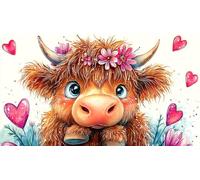 Highland-cattle Jigsaw Puzzles 1000 Pieces Fun and Challenging Family Game Puzzle Game Great Gift Idea for The Whole for Women, Gifts for Men 70x50cm/1000pcs
