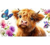 Highland-cattle Jigsaw Puzzles 1000 Pieces Fun and Challenging Family Game Puzzle Game Great Gift Idea for The Whole for Women, Gifts for Men 38x52cm/1000pcs