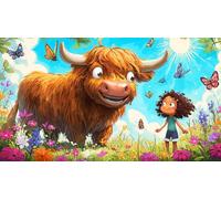 Highland-cattle Jigsaw Puzzles 1000 Pieces Fun and Challenging Family Game Puzzle Game Great Gift Idea for The Whole for Women, Gifts for Men 38x52cm/1000pcs