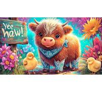 Highland-cattle Jigsaw Puzzles 1000 Pieces Fun and Challenging Family Game Puzzle Game Great Gift Idea for The Whole for Women, Gifts for Men 70x50cm/1000pcs