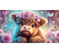 Highland-cattle Jigsaw Puzzles 1000 Pieces Fun and Challenging Family Game Puzzle Game Great Gift Idea for The Whole for Women, Gifts for Men 70x50cm/1000pcs