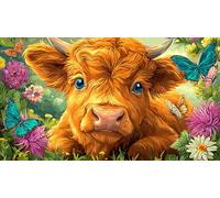 Highland-cattle Jigsaw Puzzles 1000 Pieces Fun and Challenging Family Game Puzzle Game Great Gift Idea for The Whole for Women, Gifts for Men 70x50cm/1000pcs