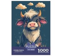 Highland Cattle Jigsaw Puzzles Animales Adult And Children Educational Games Home Decoration Rainy Days Fun Activities Birthday Jumbo for Boys And Girls 38x26cm/1000pcs