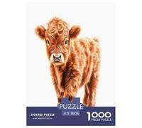 Highland Cattle Jigsaw Puzzles Puzzle for Adults Kids. 1000 Pieces Whimsical Challenge Toy Educational Game Home Decoration for Adults& Kids Age 14 Years Up 38x26cm/1000pcs