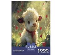 Highland Cattle Jigsaw Puzzles Puzzles for Adults Kids. 1000 Piece Whimsical Challenge Toy Educational Games Home Decoration for Adults& Kids Age 14 Years Up 70x50cm/1000pcs