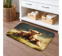 Highland Cattle Print Quick Dry Bath Mat, Rustic Absorbent Non Slip Shower Mat, Country Flannel Washable Bath Rugs for Bathroom Decorative 20x32 Inch