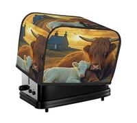 Highland Cattle Printed Toaster Cover 2 Slice Kitchen Small Appliance Dust Cover Dust And Fingerprint Protection