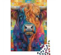 Highland Cattle Puzzles 1000 Pieces Wooden Puzzles Puzzles for Adults Teenagers Teenager Man Woman Gift 1000pcs (75x50cm)