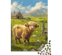 Highland Cattle Puzzles for Adults 1000 Pieces Puzzles for Adults & Teenager Age 12 Years Up Christmas Eve Gifts 1000pcs (38x26cm)