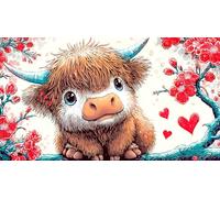 Highland-cattle Recycled Paper Jigsaw Puzzle 1000 Pieces Great Gift Idea Educational Games for The Whole for Women, Gifts for Men 38x26cm/1000pcs