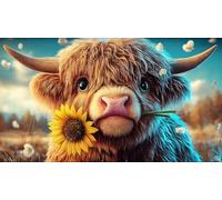 Highland-cattle Recycled Paper Jigsaw Puzzle 1000 Pieces Great Gift Idea Educational Games for The Whole for Women, Gifts for Men 70x50cm/1000pcs