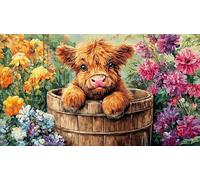 Highland-cattle Recycled Paper Jigsaw Puzzle 1000 Pieces Great Gift Idea Educational Games for The Whole for Women, Gifts for Men 38x26cm/1000pcs