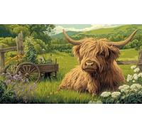 Highland-cattle Recycled Paper Jigsaw Puzzle 1000 Pieces Great Gift Idea Educational Games for The Whole for Women, Gifts for Men 38x26cm/1000pcs