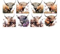 Highland Cattle Rice Papers, 30 x 30cm - Decoupage Paper Design for Furniture, Mixed Media, Cards & Crafts, Decoupage by CRAFT KREATIVELY